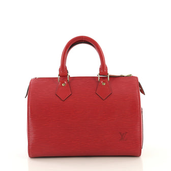 Louis Vuitton Speedy Handbag Epi Leather 25 Red 4376122