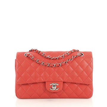 Chanel Classic Single Flap Bag Quilted Perforated Leather Medium
