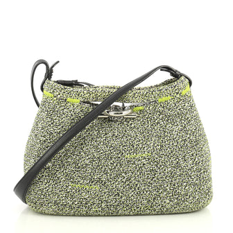 Balenciaga Zigzagger Bag Woven Fabric Medium Green 4376153