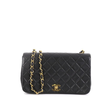 Chanel Vintage 3 Way Full Flap Bag Quilted Lambskin Small