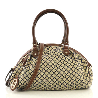 Gucci Sukey Boston Bag Diamante Canvas Brown 4376187
