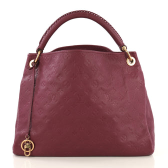 Louis Vuitton Artsy Handbag Monogram Empreinte Leather MM Purple 4376198