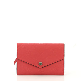Louis Vuitton Compact Curieuse Wallet Monogram Empreinte Leather  Red 437635