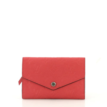 Louis Vuitton Compact Curieuse Wallet Monogram Empreinte Leather  Red 437635