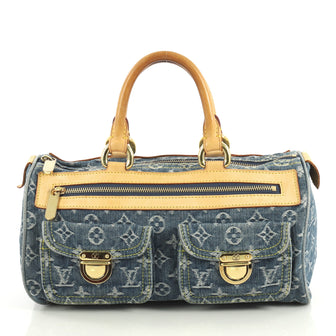 Louis Vuitton Neo Speedy Bag Denim Blue 437851
