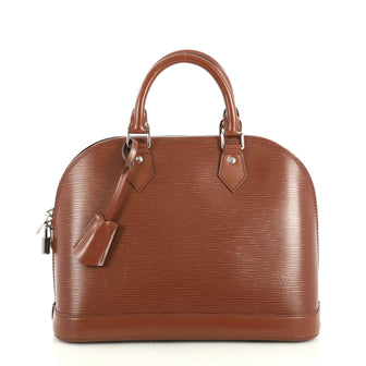 Louis Vuitton Alma Handbag Epi Leather PM Brown 4378810