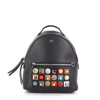 Fendi By The Way Backpack Studded Leather Mini Black 4378814