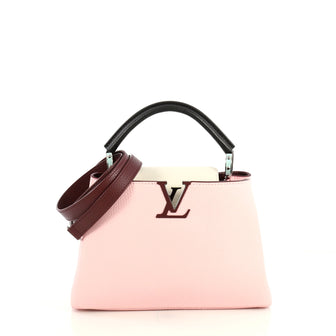 Louis Vuitton Capucines Handbag Leather BB Pink 4379212