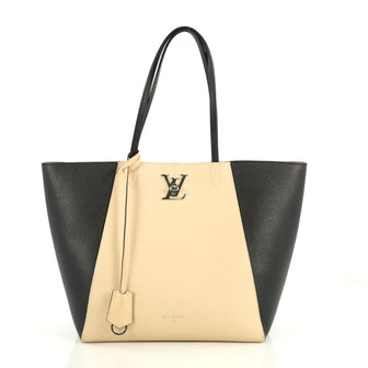Louis Vuitton Lockme Cabas Leather Black 4379213