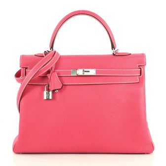 Hermes Candy Kelly Handbag Epsom 35 Pink 4379216