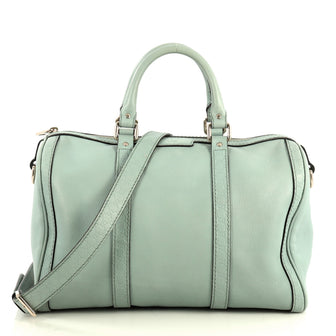 Gucci Joy Boston Bag Leather with Microguccissima Medium Blue 437922