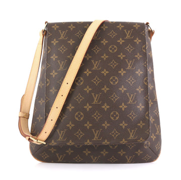Louis Vuitton Musette Salsa Handbag Monogram Canvas GM Brown 438001