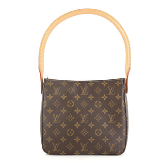 Louis Vuitton Looping Handbag Monogram Canvas MM Brown 438102