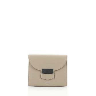 Celine Trotteur Flap Wallet Leather Small Neutral 4381402