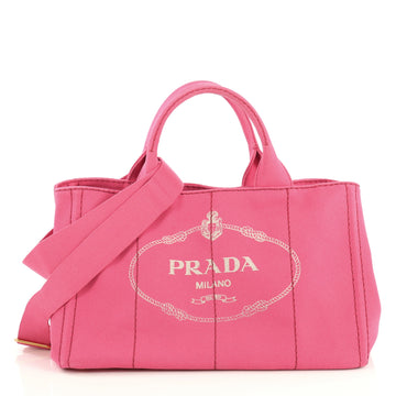 Prada Canapa Convertible Tote Canvas Medium Pink 4382813