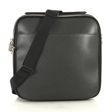 Louis Vuitton Tura Messenger Bag Taiga Leather Black 4382821