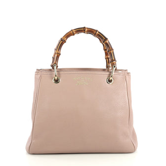 Gucci Bamboo Shopper Tote Leather Small Neutral 4382830
