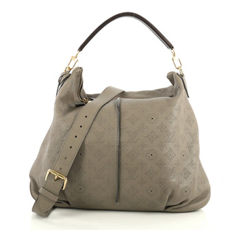 Louis Vuitton Selene Handbag Mahina Leather MM Neutral 438284