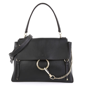 Chloe Faye Day Bag Leather Medium Black 438287