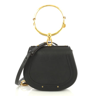 Chloe Nile Crossbody Bag Leather Small Black 438291