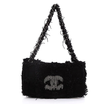 Chanel Rock and Cabaret Fringe Chain Shoulder Bag Quilted Tweed Small