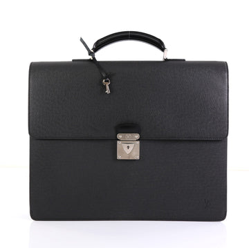 Louis Vuitton Robusto 2 Briefcase Taiga Leather Black 4383013
