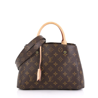 Louis Vuitton Montaigne Handbag Monogram Canvas BB Brown 4383025