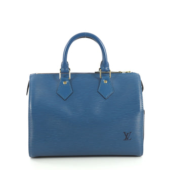 Louis Vuitton Speedy Handbag Epi Leather 25 Blue 438303
