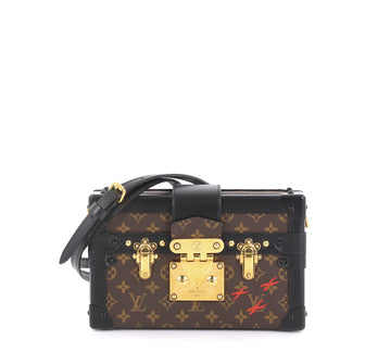 Louis Vuitton Petite Malle Handbag Monogram Canvas Brown 438305