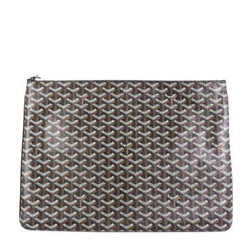 Goyard Senat Zip Pouch Coated Canvas GM Black 438306