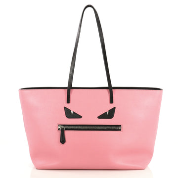 Fendi Monster Roll Tote Leather Medium Pink 438374