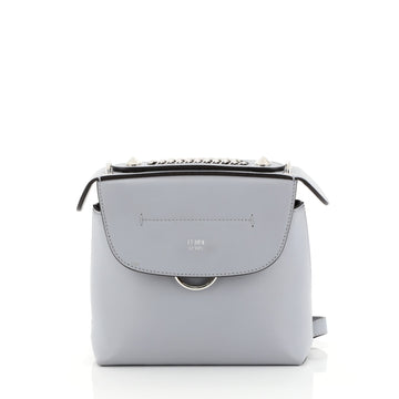 Fendi Back to School Backpack Leather Mini Blue 438429