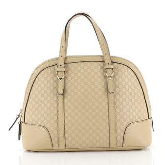 Gucci Nice Top Handle Bag Microguccissima Leather Small Neutral 438453