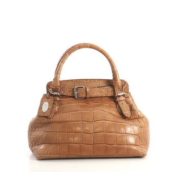 Fendi Selleria Villa Borghese Tote Alligator Small Brown 438491