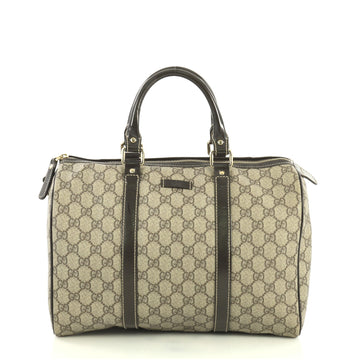 Gucci Joy Boston Bag GG Coated Canvas Medium Brown 4386201