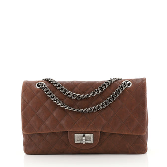 Chanel Reissue 2.55 Flap Bag Quilted Caviar 225 Brown 438671