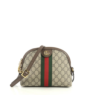 Gucci Ophidia Dome Shoulder Bag GG Coated Canvas Small Brown 438791