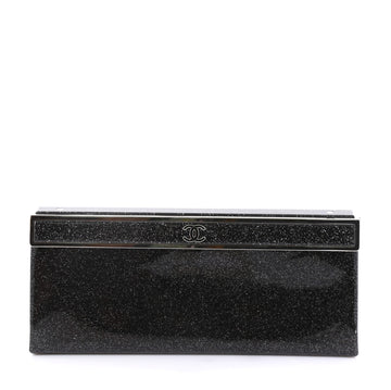Chanel Frame Clutch Patent Long Black 438821