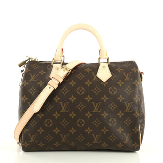 Louis Vuitton Speedy Bandouliere Bag Monogram Canvas 30 Brown 439001