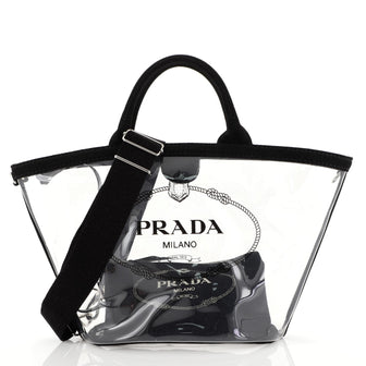 Prada Logo Tote PVC Black 439051