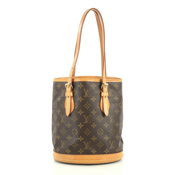 Louis Vuitton Petit Bucket Bag Monogram Canvas Brown 439071