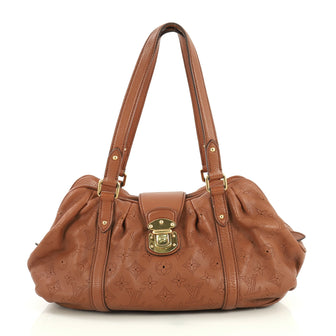 Louis Vuitton Lunar Handbag Mahina Leather PM Brown 439081