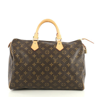 Louis Vuitton Speedy Handbag Monogram Canvas 35 Brown 439091