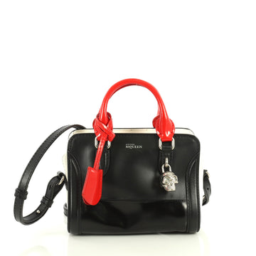 Alexander McQueen Padlock Zip Around Tote Leather Mini Black 439151