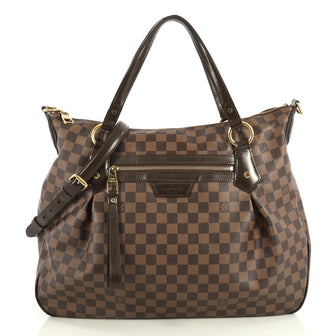 Louis Vuitton Evora Handbag Damier GM Brown 439182
