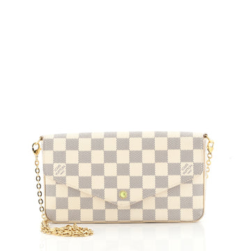 Louis Vuitton Felicie Pochette Damier White 4392601