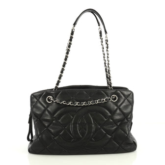 Chanel Timeless Classic Shopping Tote Quilted Caviar Large Black 4393015