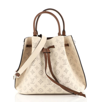 Louis Vuitton Girolata Handbag Mahina Leather Neutral 4393020