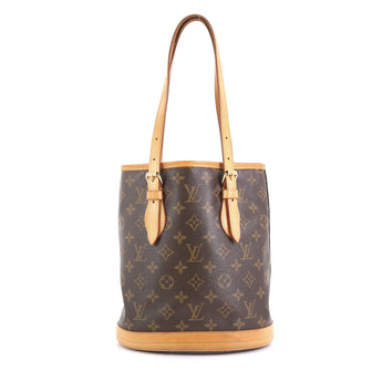 Louis Vuitton Petit Bucket Bag Monogram Canvas Brown 439321