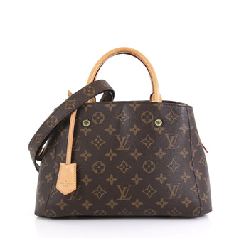 Louis Vuitton Montaigne Handbag Monogram Canvas BB Brown 439342